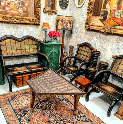 Marina antique full sofa set