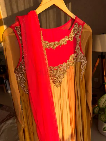 Elegant Pink and Gold Dress