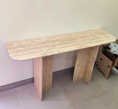Elegant Travertine Console Table