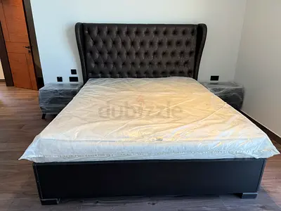 Queen Size Bed with 2 night Stands (without mattress)