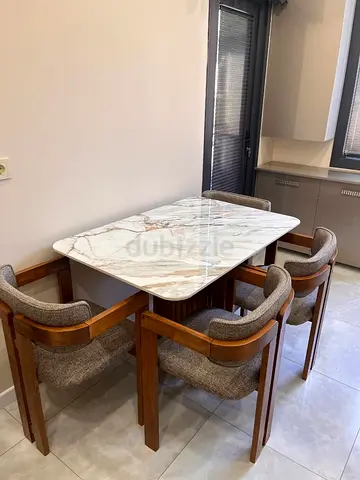 Luxury Dining Tables with Custom MDF or Marble Top and Solid Base