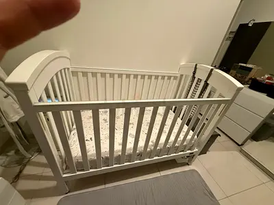 White Wooden Crib for Sale