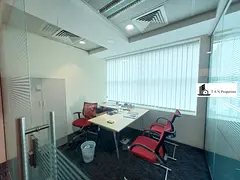 Dewa chiller Free | Fully Furnished Independent Office | Glass partitions
