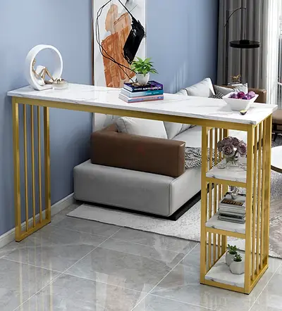 Elegant Console Table with Gold Frame