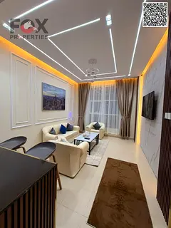 Own the most beautiful one-bedroom apartment in City Towers, fully furnished, with a partial view an