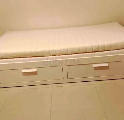 Ikea brimness Day bed frame with 2 big storage drawers underneath and with 2 Ikea mattresses