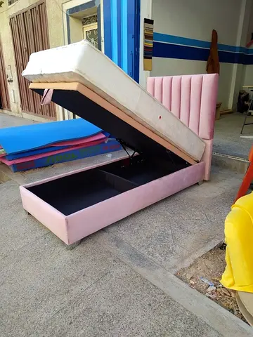 Stylish Pink Storage Bed