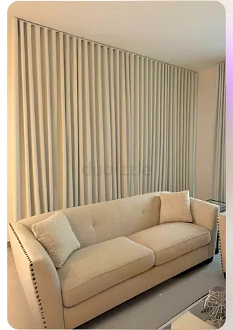 Elegant curtains and sheer