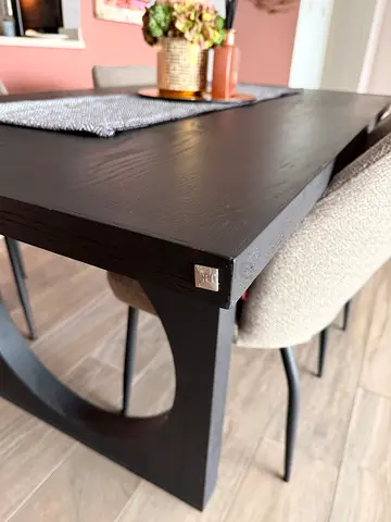 Elegant Black Dining Table with chairs - The One