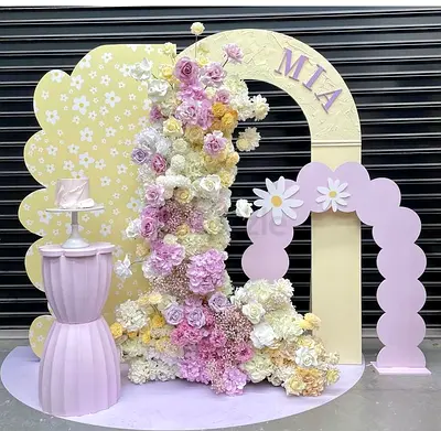 Stylish Event Entrance Arch Backdrop for Weddings and Birthdays