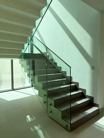 Modern Glass and Steel Staircase
