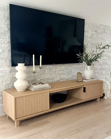Modern Wooden TV Stand with Storage