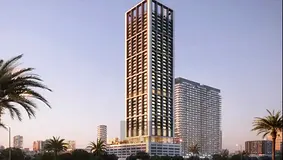 1 Bedroom Apartment | Binghatti Apex JVC | CORNER-JVC COMMUNITY+AL KHAIL ROAD+MAIN ROAD View