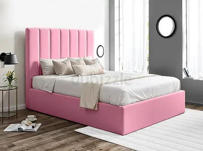 Modern Pink twin size bed with mattress available Good Quality Double bed Queen Size bed