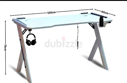 Modern Study Desk with Headphone Holder