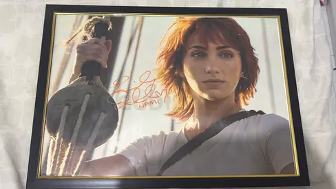 Framed Signed Artwork of Nami from One Piece