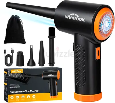 WHATOOK Air Duster-Reusable Electric Air Duster-3 Speeds 60000 RPM with LED Light ( Fix Price )