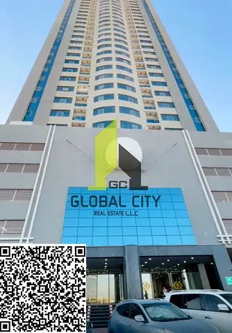 أبراج جديدة ! شقة غرفتين وصالة للإيجار! مع موقف سيارات ! فقط 38,000 درهم ! أبراج جلف، مدينة الإمارات، عجمان.