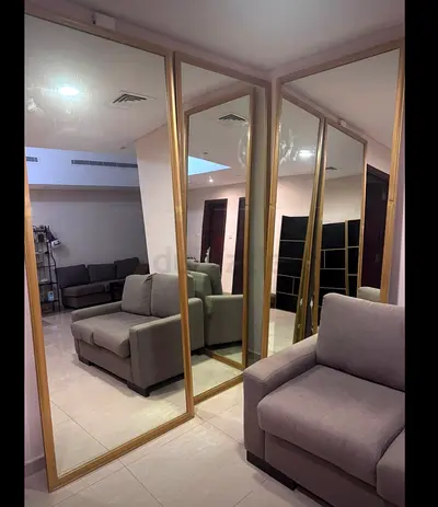 Tall Mirrors with Gold paint