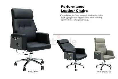 Executive highback leather revolving heavy-duty chair