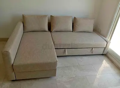 Ikea L Shape Sofa cum bed with big storage in L