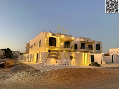 للبيع – فيلا فاخرة في الروضة – عجمان | طابقين | 5 غرف نوم ماستر | مجلس أنيق | صالتان فسيحتان | مطبخ مودرن باختيار العميل | غرفة خادمة | مسبح خاص