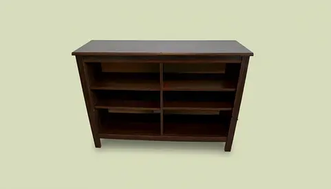 Wooden Console Table with Open Shelves