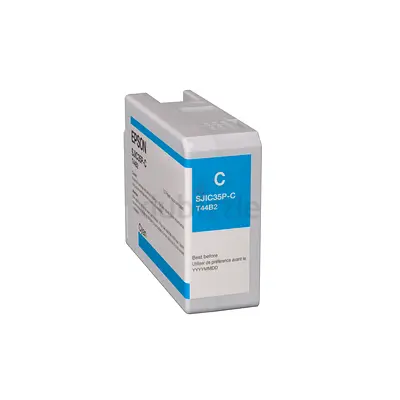 Epson ColorWorks C6000C6500 Cyan Ink Cartridge - SJIC35P-C T44B2