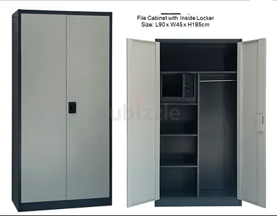 File Cabinet with Inside Locker for Organized Storage