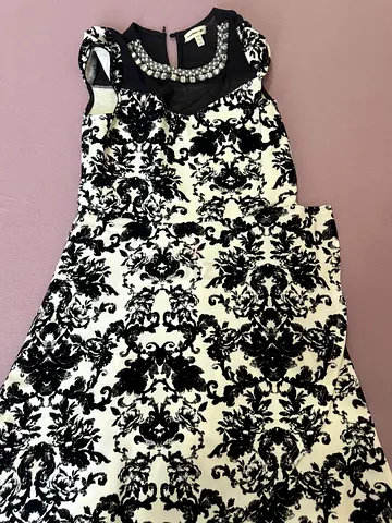 Elegant Black and White Dress