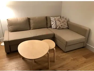 Modern L-Shape Sofa Bed with Storage – Clean design, durable fabric, ideal for home or apartment.