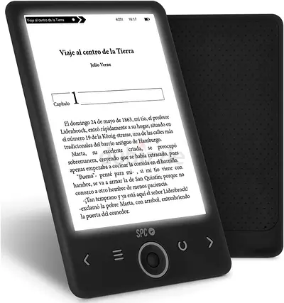 SPC Dickens Light 2 - E-book with Backlit Display and Light with 6 Intensity Levels, Front Keys,