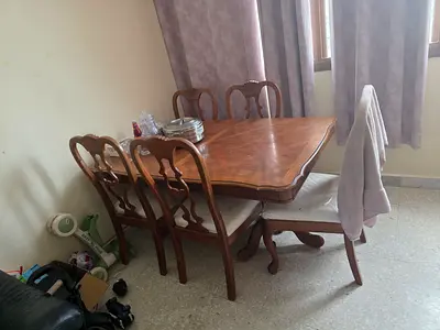 Elegant Wooden Dining Table Set with Chairs