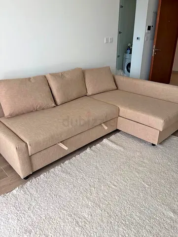 Comfortable Beige Sectional Sofa bed