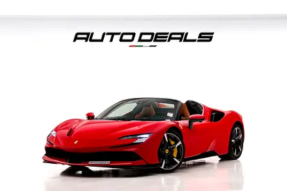 2023 Ferrari SF90 Spider | GCC Specs | Warranty | Service Contract | Extremely Low mileage | 986 HP
