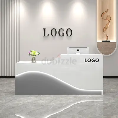 Modern Minimalist Glow Reception Desk