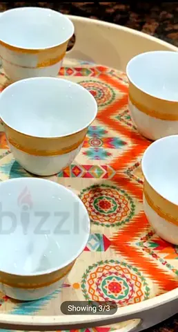 set of HORSE LANE 24CT Gold plated Arabic coffe cups