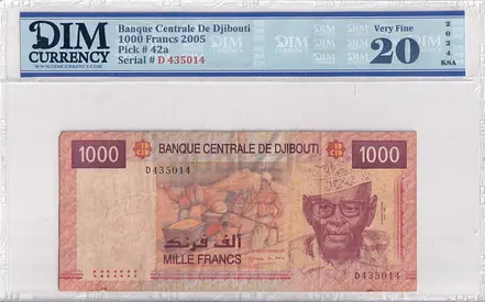 Djibouti Banknote 1000 francs 2005 DIM 60 AED