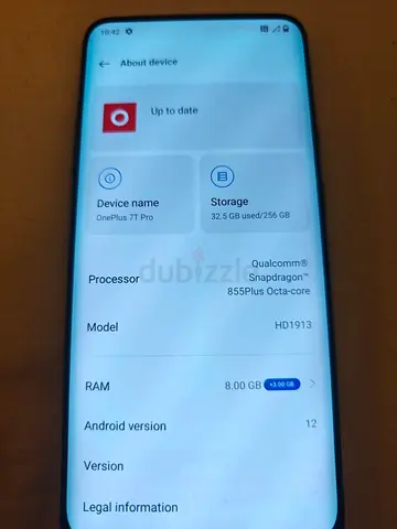 OnePlus 7T Pro 256GB / 8GB RAM – Dual SIM – Unlocked – Good Condition