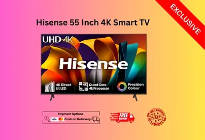 Hisense 55 Inch 4K Smart TV-55A6NTUK-FREE Delivery-Warranty