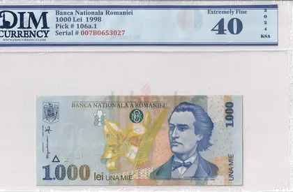 Romaniei Banknote 1000 Lei 1998 DIM 60 AED