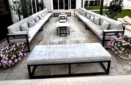Outdoor seating set for 24 people