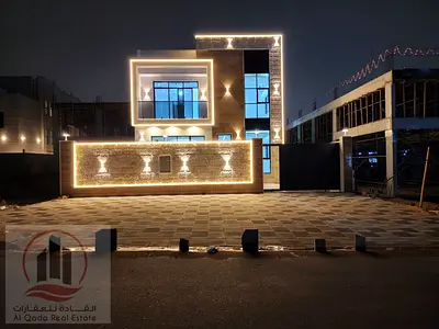 For sale, a villa in Ajman Al Helio,4 master rooms, a Majles room, a hall, and a maid’s room, freehold for all nationalities