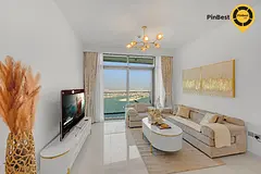 Stunning 2BR | Palm &amp; Sea Views | High Floor | EMAAR Beachfront