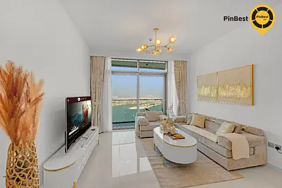 Stunning 2BR | Palm & Sea Views | High Floor | EMAAR Beachfront