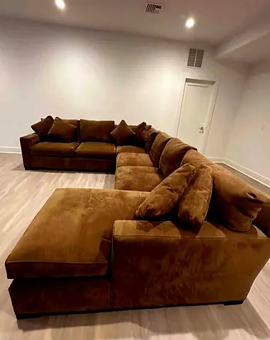 Crate and Barrel axis feather filled U shape sofa