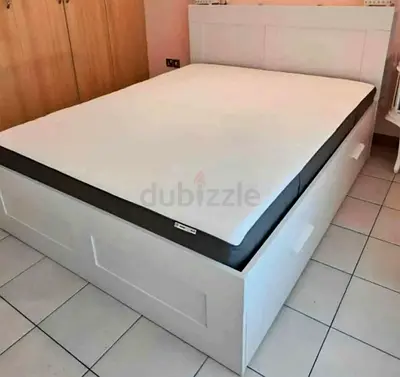 IKEA brimnes king size 180×200cm bed frame with headboard+ 4 big storage drawers with IKEA mattress