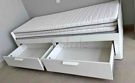 IKEA brimness daybed with 2 big storage drawers and 2 IKEA mattresses.