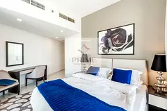 Furnished 1BR Hotel Apartment | Balcony | Pool &amp; Downtown View