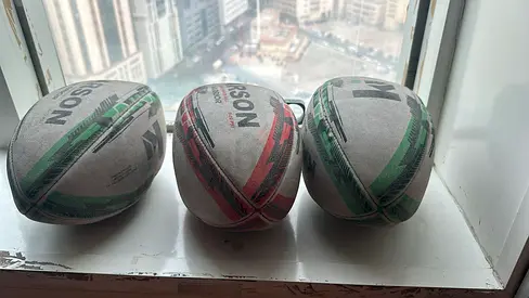 Set of Three Rugby Balls